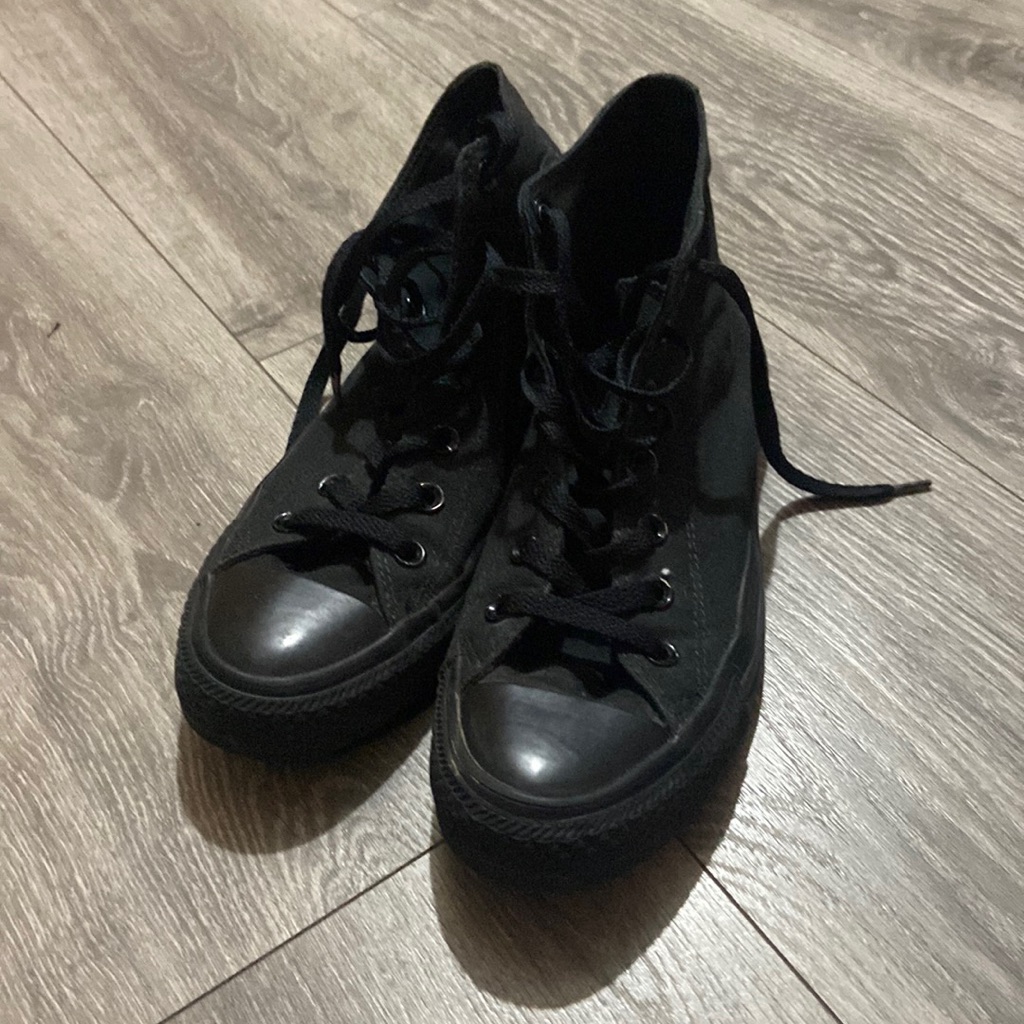 All Black Converse
